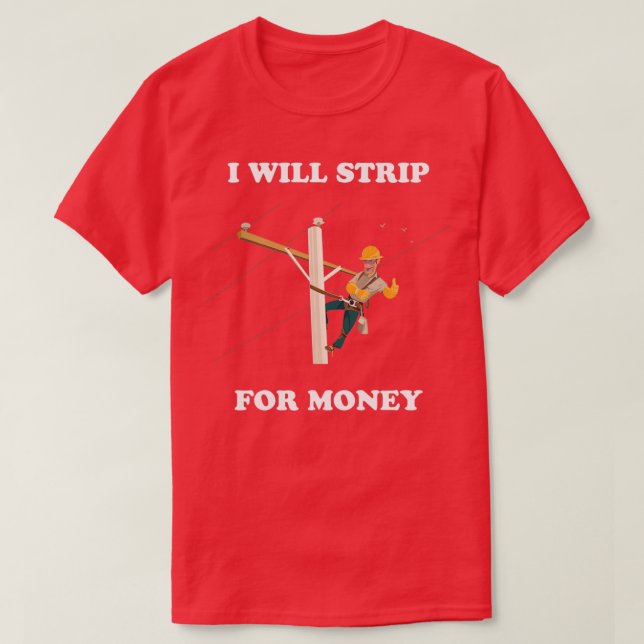 Camiseta Tira por dinero Regalo Electricista Electrónico (Diseño del anverso)