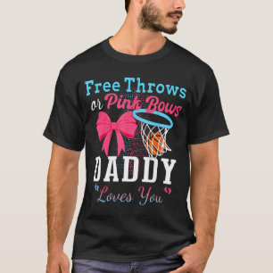 Camiseta Tiradas de baloncesto o lazos rosas papá te ama