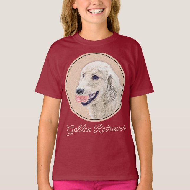 Camiseta Tirador de oro con arte de perro pintado de bolas  (Anverso)
