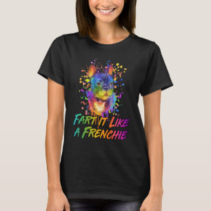 Camiseta Tíralo como un francés  Humor de Bulldog Francés