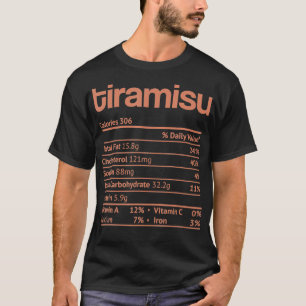 Camiseta Tiramisu Nutrition Hechos Graciosos Cristo de Acci