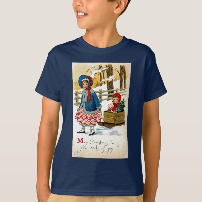 Camiseta Tirando el trineo (Anverso)