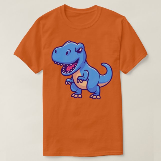 Camiseta Tirannosauro azul (Diseño del anverso)