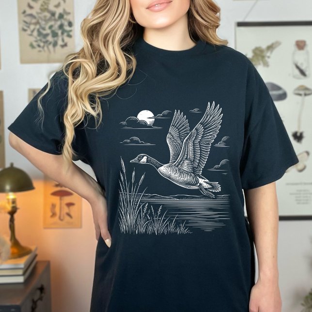 Camiseta Tirano Oriental Arte de Línea Observador de Aves M (Subido por el creador)