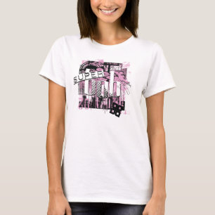 Camiseta Tirante de espagueti estupendo rosado de la