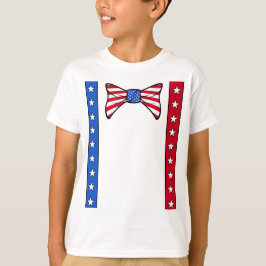 Camiseta Tirantes y pajarita del 4 de julio Bandera America