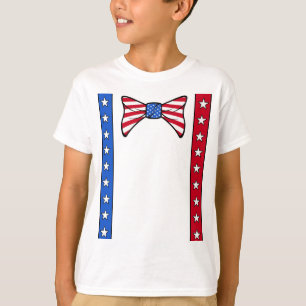 Camiseta Tirantes y pajarita del 4 de julio Bandera America
