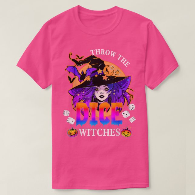 Camiseta Tirar las brujas de los dados Bunco Feliz Fiesta H (Diseño del anverso)