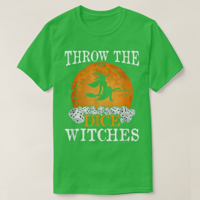 Camiseta Tirar las brujas de los dados Bunco Halloween Part (Diseño del anverso)