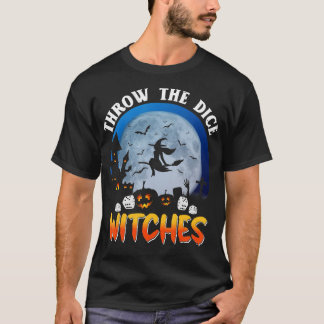 Camiseta Tirar las brujas de los dados Fiesta Bunco Hallowe