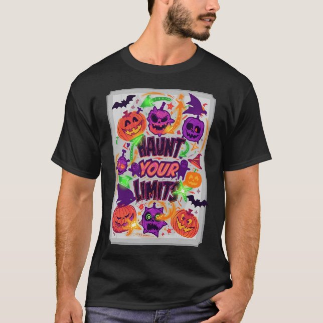 Camiseta Tirar tus límites Neon Halloween T-Shirt (Anverso)