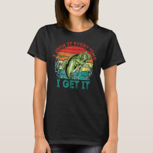 Camiseta Tirarlo cada vez que lo consigo Caña de pescar div