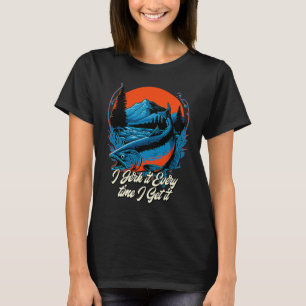 Camiseta Tirarlo cada vez que lo consigo Caña de pescar Pe