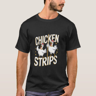 Camiseta Tiras de Pollo Bailando Divertido
