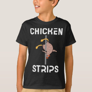 Camiseta Tiras de Pollo Baile Divertido Tiras de Pollo Bbq