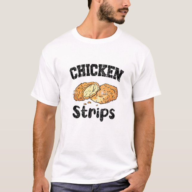 Camiseta Tiras de pollo divertidas de pollo frito Lover Gra (Anverso)