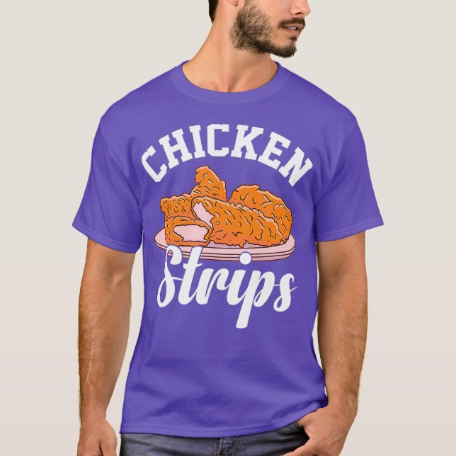 Camiseta Tiras de pollo Tiras Fritas Dedos Dedos De Ala Cal (Anverso)