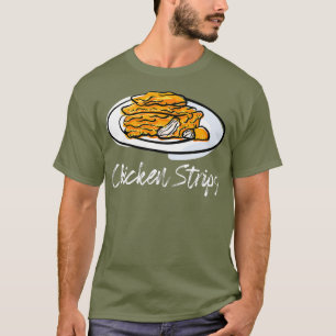Camiseta Tiras de pollo Tiras fritas Tejidos Dedos de ala c
