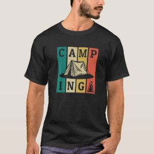 Camiseta Tiras de retro de camping caracter C