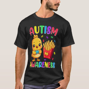 Camiseta Tiras de rompecabezas de pollito lindo de concienc