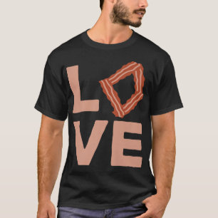 Camiseta Tiras de tocino Amor Carne Barbacoa Premium