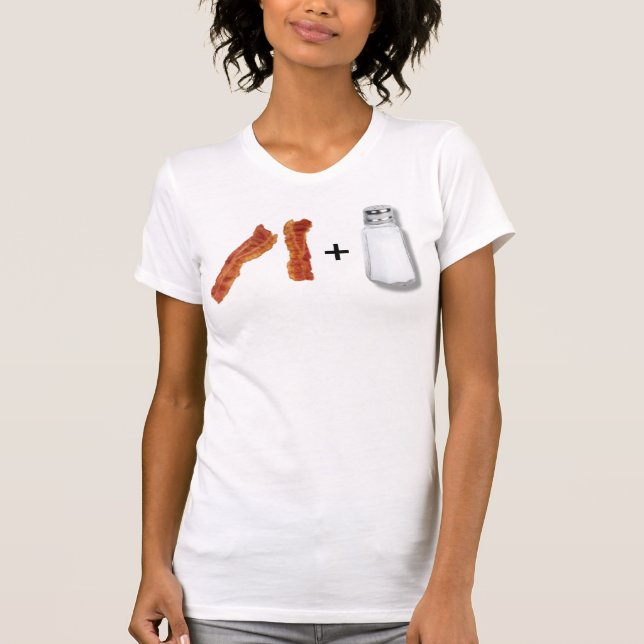 Camiseta tiras de tocino, saltshaker, + (Anverso)