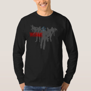 Camiseta Tire a los zombis - videojugador del juego de la