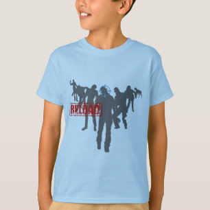 Camiseta Tire a los zombis - videojugador del juego de la