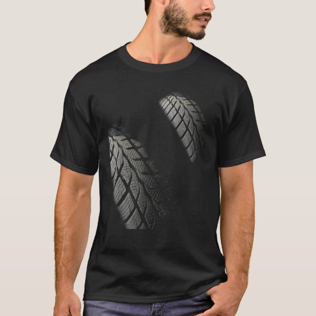 Camiseta Tire Track Of Dirt Racing Car Bike SkidMark Motocr (Anverso)