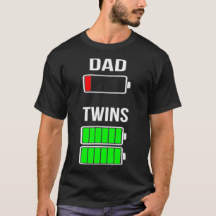 Camiseta Tired Dad Low Battery Twins Full Charge regalos de