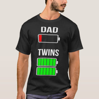 Camiseta Tired Dad Low Battery Twins Full Charge regalos de