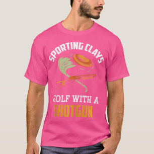 Camiseta Tiro al Plato Golf con una escopeta Pull Trap Plat