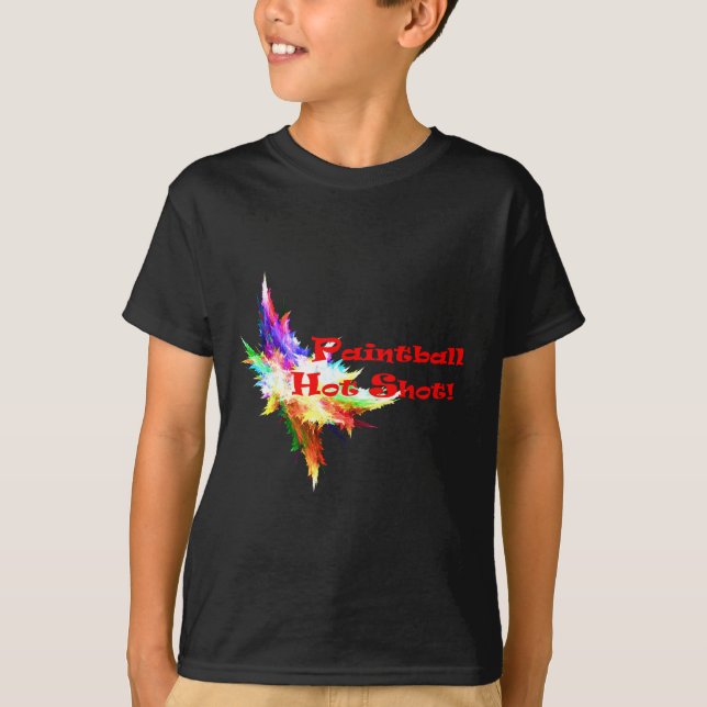 Camiseta ¡Tiro caliente de Paintball! (Anverso)