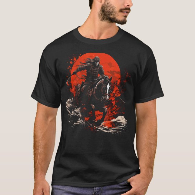 Camiseta Tiro con arco a caballo Yabusame guerrero samurái  (Anverso)