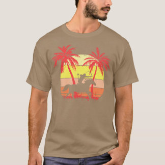 Camiseta Tiro con arco Caballo en verano atardecer con palm