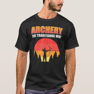 Camiseta Tiro Con Arco En La Vía Tradicional De La Caza De 