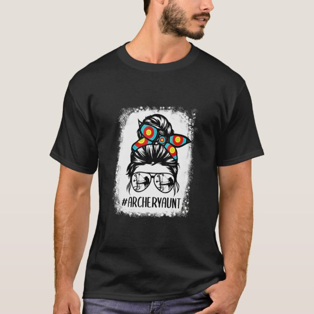 Camiseta Tiro con arco Mamá vida gafas de pelo desordenadas (Anverso)