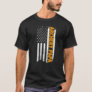 Camiseta Tiro con arco papá, bandera estadounidense, día de