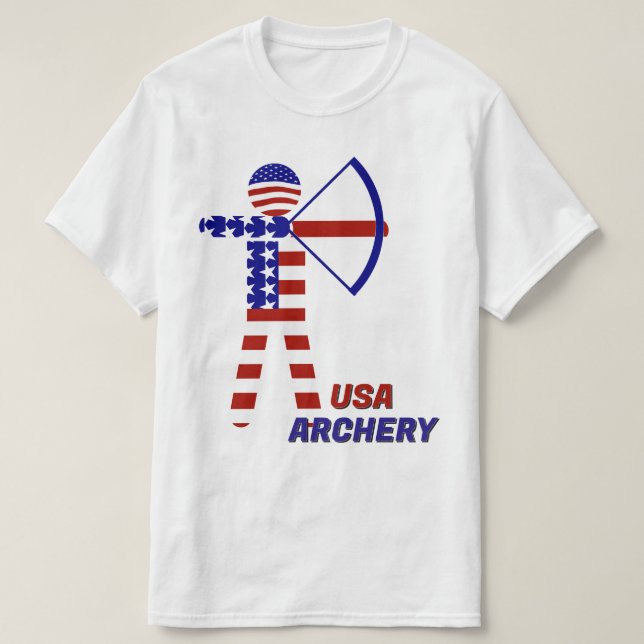 Camiseta Tiro con arco patriótico de EE. UU. (Diseño del anverso)