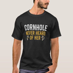 Camiseta Tiro con Herradura Cornhole Nunca Corazón De Ella