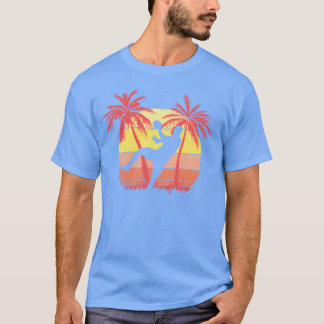 Camiseta Tiro de balonmano Hombre Atardecer de verano 80s P