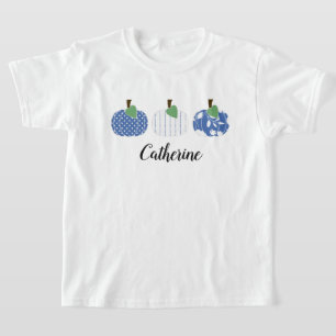 Camiseta Tiro de calabaza azul para chicas