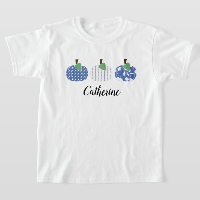 Camiseta Tiro de calabaza azul para chicas (Distribución)