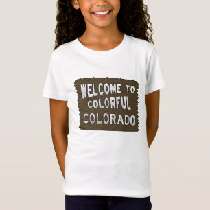 Camiseta Tiro de chicas coloridos de señas de bienvenida de