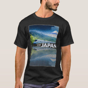Camiseta Tiro de tren bala japonés Mt Fuji Shinkansen Souve