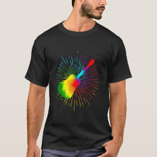 Camiseta Tiro Dye Guitarista de diseño musical colorido