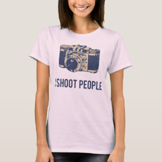 Camiseta Tiro la cámara de la fotografía de la gente