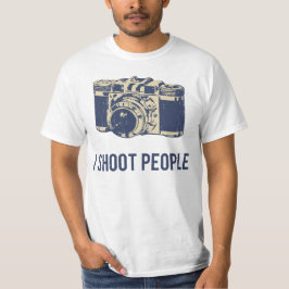 Camiseta Tiro la cámara de la fotografía de la gente