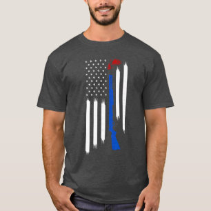 Camiseta Tiro Patriótico Skeetrap Clay Pigeon Disparo Tiro