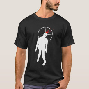 Camiseta ¡tiro principal del zombi! - negro